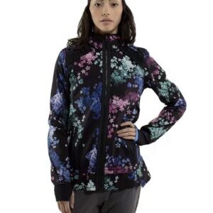 Retired Lululemon Run Bandit Women 12 Petal Pop Black Multicolor Floral Hooded